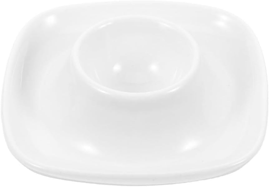 ya 14 9.20 baidi 2 Pcs Egg Tray Egg-shaped Ceramic Cup Home Holder Set Rack Stand-1