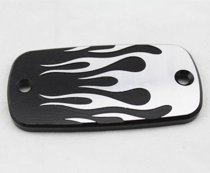 ya 10 9.16 zhengce Universal Black Flame Front Brake Fluid Cap Chopper Cruiser Touring Motorcy