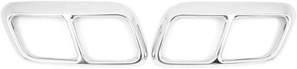 ya 4 8.14 Exhaust Muffler Tail Pipe Cover Fit for Land Rover for Range Rover Sport 2018-19 Silver