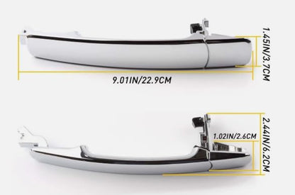 ya 2 8.15 for Nissan Rogue 2008-2013 Exterior Door Handle Chrome Front Right