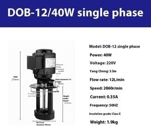 ya 28 10.13 baidi DOB-25 220V Machine Coolant Pump Cooling Water Pump 120W 2860r/min 25L/min-2