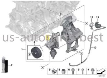 ya 10 9.16 baidi Engine Water Pump Assembly for BMW F20 F30 F32 G30 G11 G01 X3 X4 320i 330i 520i