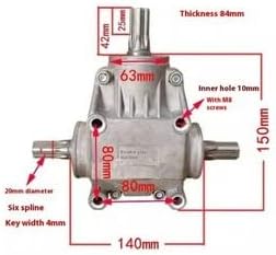 ya 28 10.13 baidi T-type 1:1 Right-angle Gear Reducer 4-mode Gearbox Steering Box Commutator-3