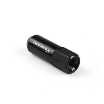 ya 10 9.16 baidi M12X1.5 20Pcs 60MM Extended Tuner Racing Wheel Lug Nuts Forged Aluminum Black