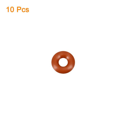 ya 13 9.15 baidi Silicone O-Ring 6mmx2mmx2mm VMQ Seal Rings Sealing Gasket Red 10Pc