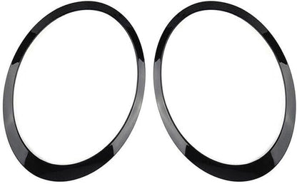 ya 4 8.10 2x Gloss Black Headlight Trim Ring Bezel for Mini Cooper R55 R56 R57 R58 2007-15
