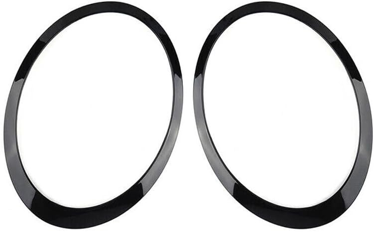 ya 14 9.20 zhengce 2x Gloss Black Headlight Trim Ring Bezel for Mini Cooper R55 R56 R57 R58 20-1