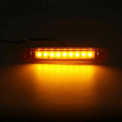 ya 4 8.10 10x LED Side Marker Lights Clearance Amber Lamp Truck Trailer Caravan Multi Volt