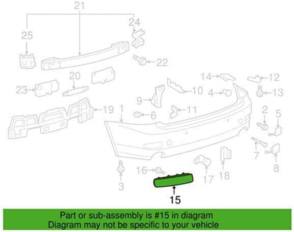 ya 4 8.24 baidi Right grip right side rear bumper reflector assembly fits for Lexus IS250 IS350 2006-2013