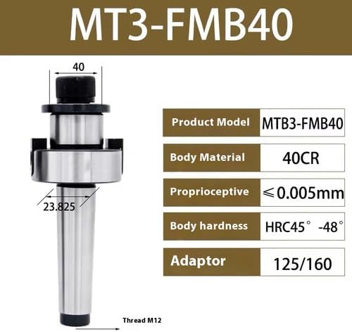 ya 28 10.13 baidi Milling Machine FMB Milling Tool Shank MT2 MT3 MT4 FMB22 FMB27 Flat Cutter Boom-16