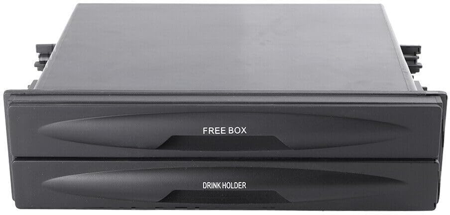 ya 9 10.24 Universal Double Din Radio Pocket Dash Storage Box Cup Drink Mount Holder UK