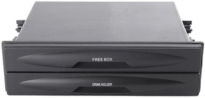 ya 9 10.24 Universal Double Din Radio Pocket Dash Storage Box Cup Drink Mount Holder UK