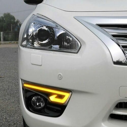 ya 13 9.15 baidi LED DRL Daytime Running Lights Front Turn Signal Lights for Nissan Altima 2