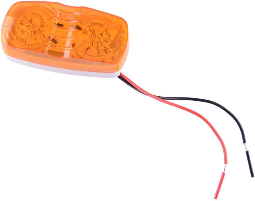ya 4 8.14 5pcs Amber LED Side Marker Lights Clearance Lights for Trailer Truck RV A5 @