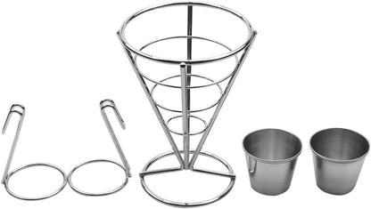 ya 26 10.21 baidi French Fries Rack Metal Snacks Holder Chips Display Appetizers Fried Chicken-2