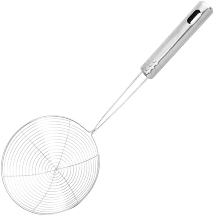 ya 14 9.20 baidi Mesh Skimmer Strainers Spiral Mesh Spoon for Noodles Spaetzle Pasta Chips-1