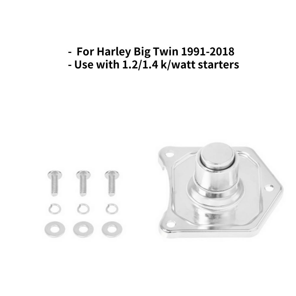 ya 13 9.15 baidi CNC Medium-Chromium Solenoid Valve Cover Push-Button Starter Suitable for Harley Dyna Big Twin 91-17-