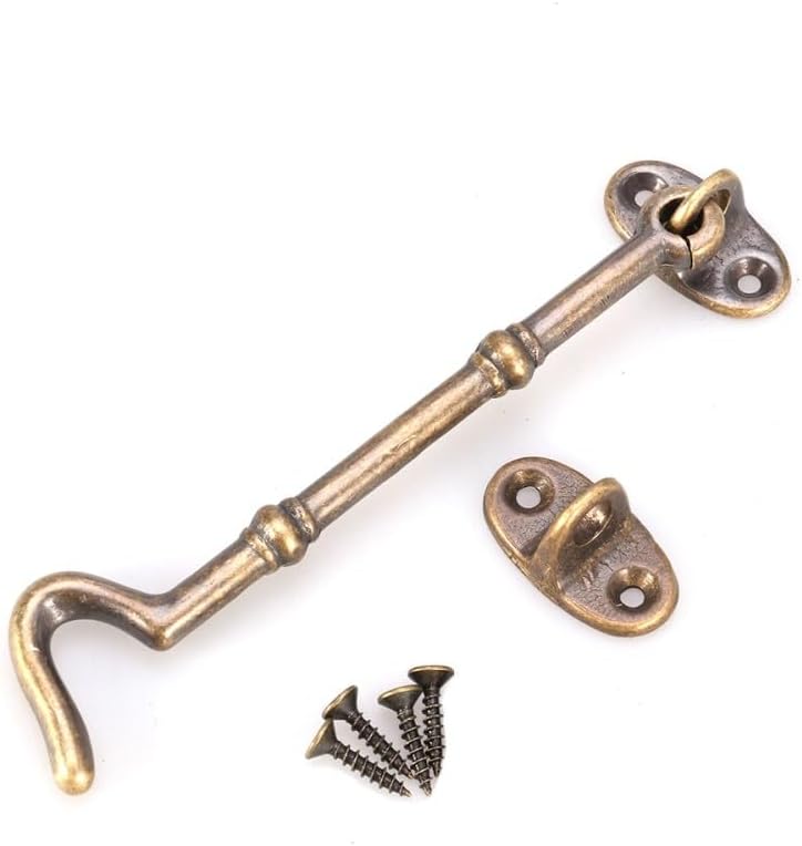 ya 26 10.21 baidi Vinta Cabin Hook Solid Polished Brass with Screws 12CM Window Hardware