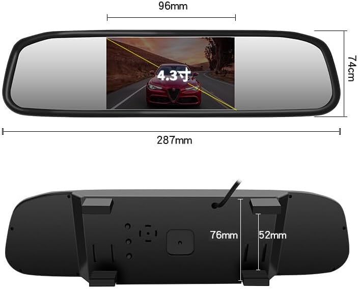 ya 5 8.24 baidi 4.3 TFT LCD Monitor Car Rear View System Backup Reverse Camera Night