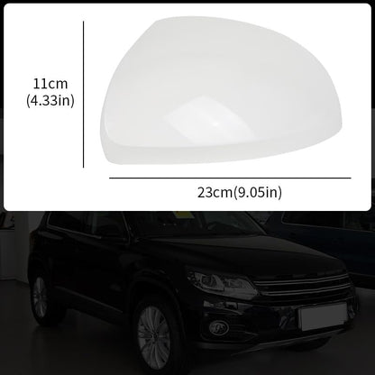 ya 11 9.14 baidiLeft Driver Side Door Wing Mirror Cover Cap White Fit for VW for Tiguan 2010-2016
