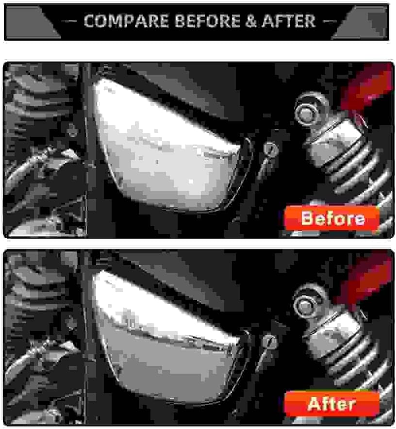 ya 23 10.7 baidi Pair Chrome Side Battery Fairing Cover L+R for Yamaha Virago XV700 750 1000 1100