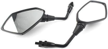 ya 2 8.15 10mm Rearview Rear View Side Mirror Black Motorcycle Motorbike Universal 2pcs
