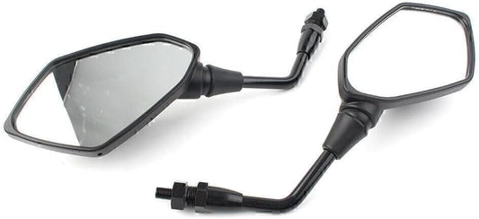 ya 2 8.15 10mm Rearview Rear View Side Mirror Black Motorcycle Motorbike Universal 2pcs
