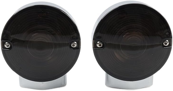 ya 4 8.10 Chrome Turn Signal Housing Smoke Lens Covers For Harley Electra Tour Glide FLTCU