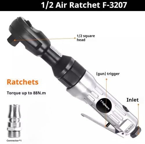 ya 28 10.13 baidi Pneumatic Ratchet 90 De Large Torque 1/2 Inch 3/8 Inch L Right Angle-6