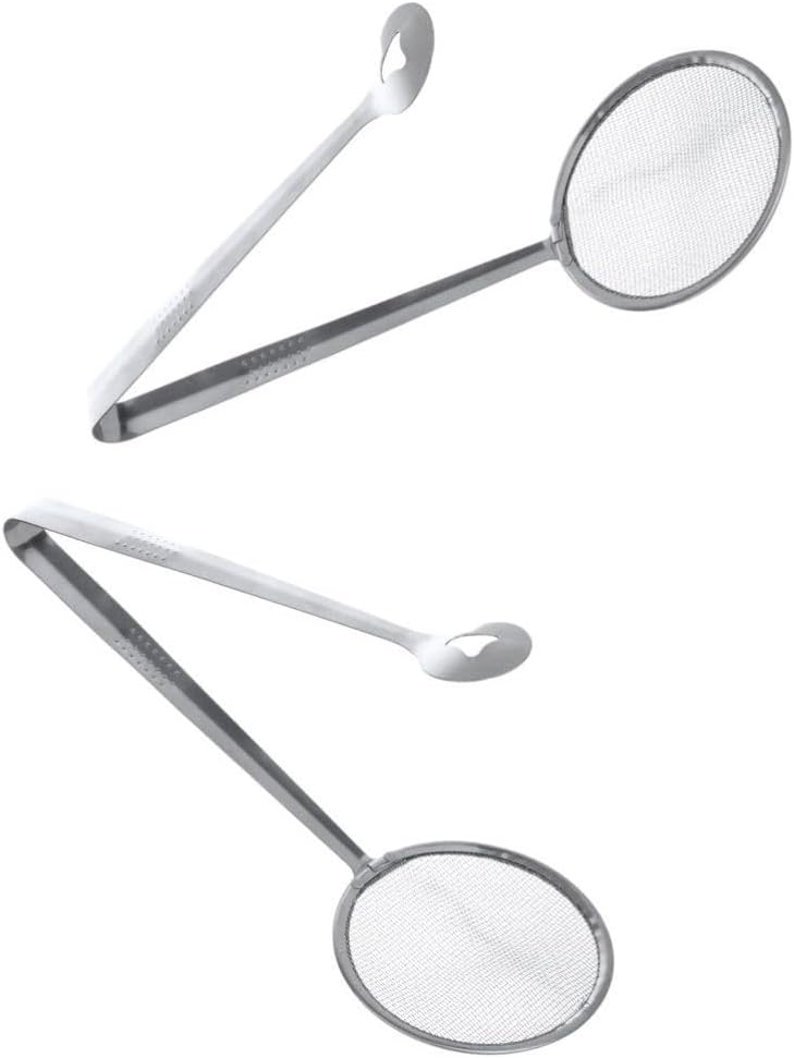 ya 14 9.20 baidi 2 Pcs Grease Filter Clip Tongs Mesh Food Strainers Colander with-1