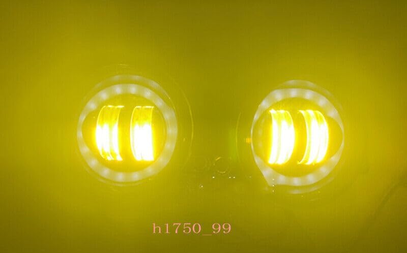 ya 4 8.14 Suitable for Toyota Prado LC150 FJ150 2010-2015 Car Front Bumper Fog Light Angel Eye Pair 