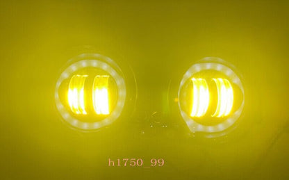 ya 4 8.14 Suitable for Toyota Prado LC150 FJ150 2010-2015 Car Front Bumper Fog Light Angel Eye Pair 