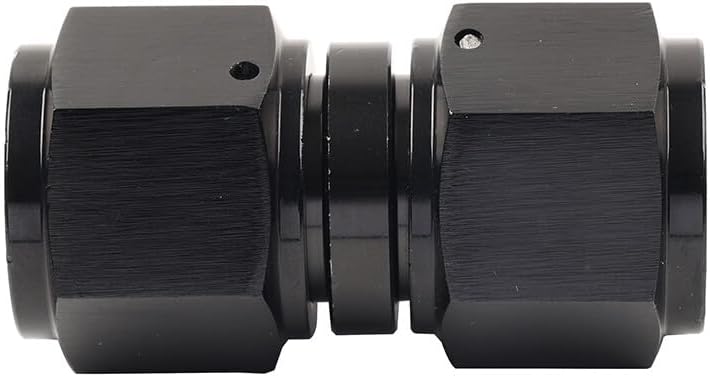 ya 11 9.14 baidi8AN Female to Female Straight Swivel Coupler Union Fitting Adapter Black