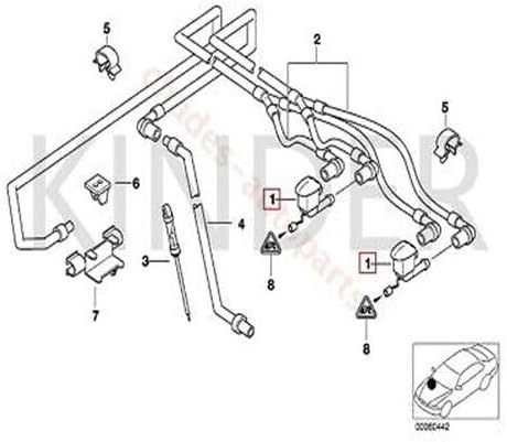 ya 12 10.8 zhengce 61668361042 Win for DS hield Wiper Nozzle Jet Heating for BMW 5 Series E39