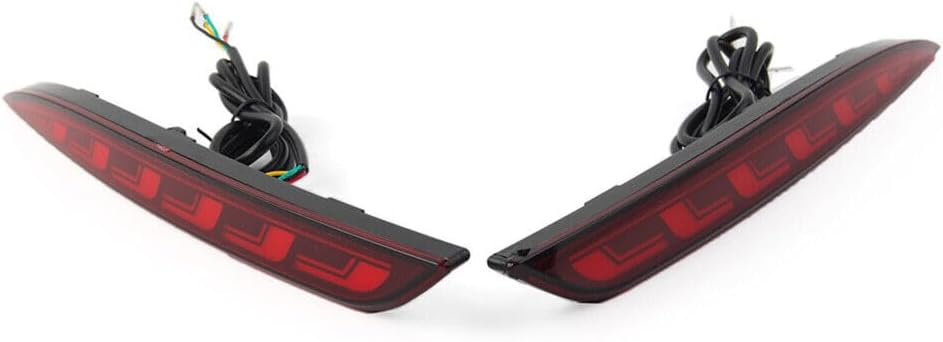 ya 2 8.15 Rear Bumper Reflector Brake Light Dynamic Lamp Fit for Tesla Model 3 2017-2022 Red