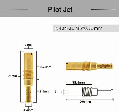 ya 2 8.15 10PCS/Set Pro Carburetor Slow Jets Pilot Jet N424-21 58-80For CVK K32-K55 Carb