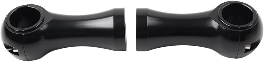 ya 6 8.14 1-1/4'' Handlebar Riser Clamp Mount Kit 4inch Black for Harley Dyna Softail