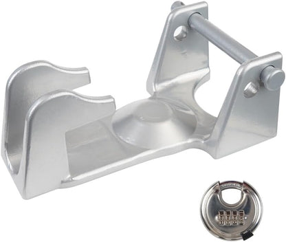 ya 5 8.24 baidi TL-50 Gooseneck Padlock with Combination Lock for RV Livestock Loading Trailers Silver