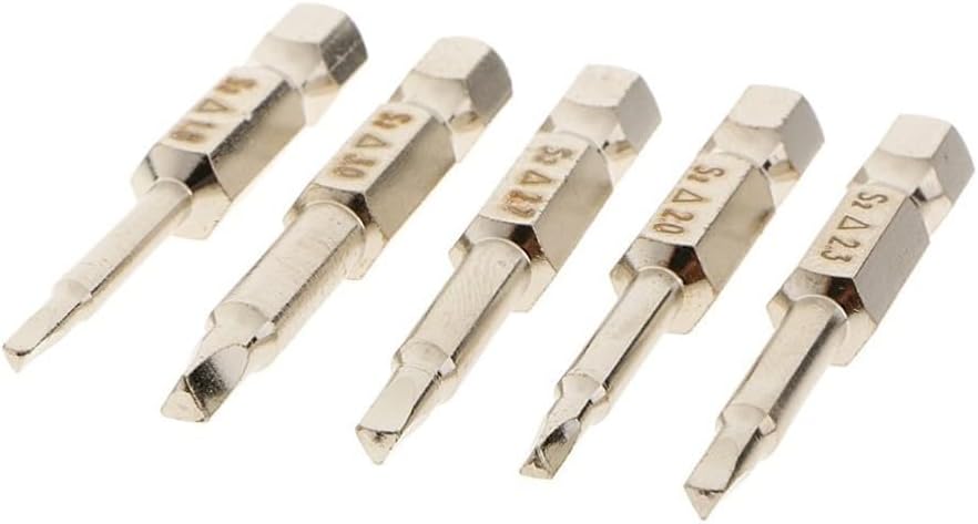 ya 26 10.21 baidi 5 Pcs Magnetic Head Slotted Screwdrivers Bit Small Set Bits-2