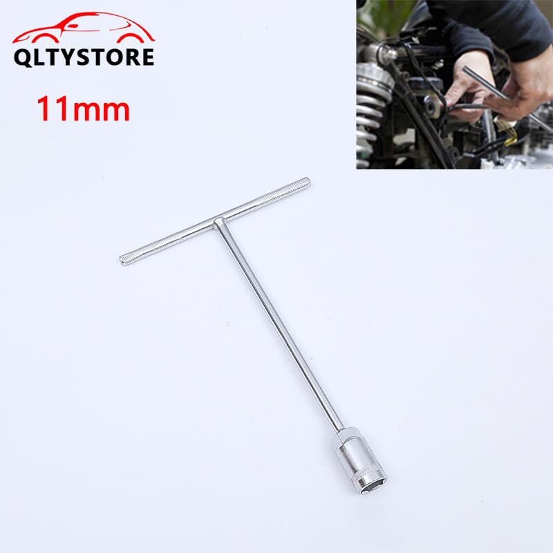 ya 6 8.24 baidi 1-Pack 11mm Metric T-Handle 45# Steel Socket Wrench Tool for Cars and Motorcycles 