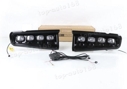 ya 9 10.24 Front Bumper LED Driving Lights Turn Signal Lights 2PC for Ford Bronco 2021-2023
