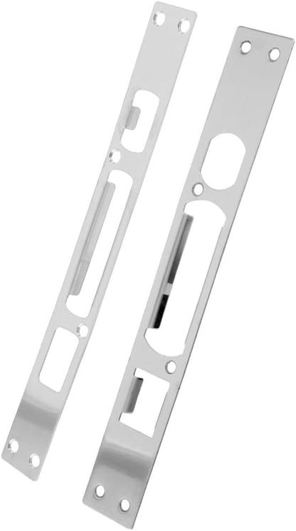 ya 26 10.21 baidi 2PCS Security Strike Plate Long Deadbolt Larson Storm Door Replacement Parts
