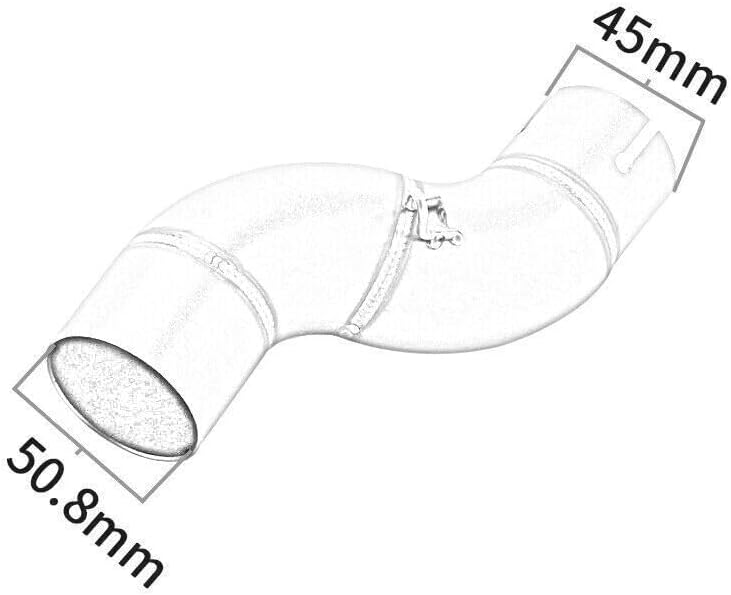 ya 4 8.8.2 for Yamaha YZF R6 06-19 51mm Middle Link Pipe Adapter Connect Central