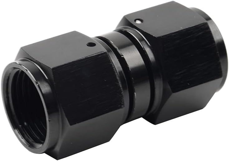 ya 10 9.16 baidi 8AN Female to Female Straight Swivel Coupler Union Fitting Adapter Black
