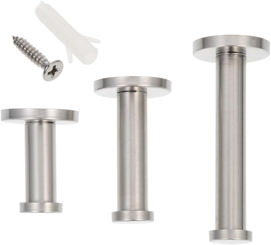 ya 26 10.21 baidi 3pcs Classic Stainless Steel Coat Hat Robe Hanger Bathroom Towel Hooks