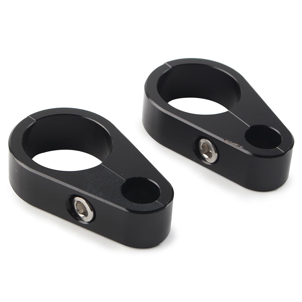 ya 9 10.24 2X Motorcycle Brake Clutch Cable Wire Clamp Clip for Harley 1'' Handlebar B