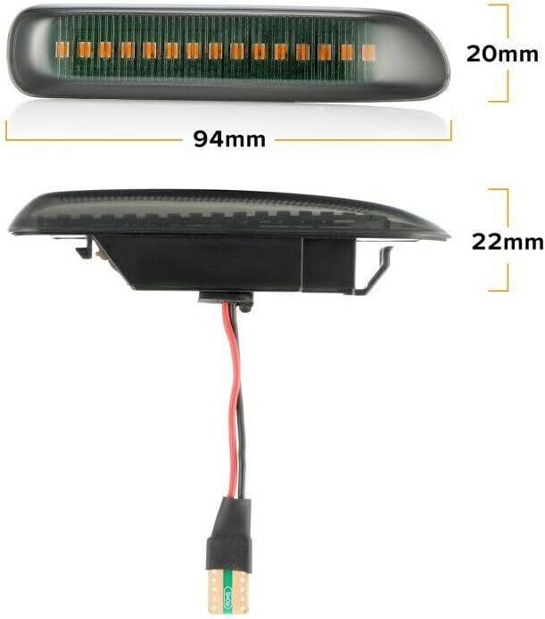 ya 7 8.24 baidi Sequential Led Side Marker Turn Signal Lights for BMW E46 3 Series Coupe Compact 