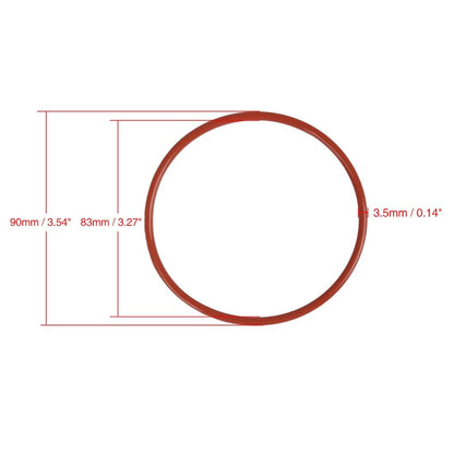 ya 13 9.15 baidi 10pcs Red Universal Silicone O-Ring Sealing Gasket Washer for Car 90mm x 3.5mm