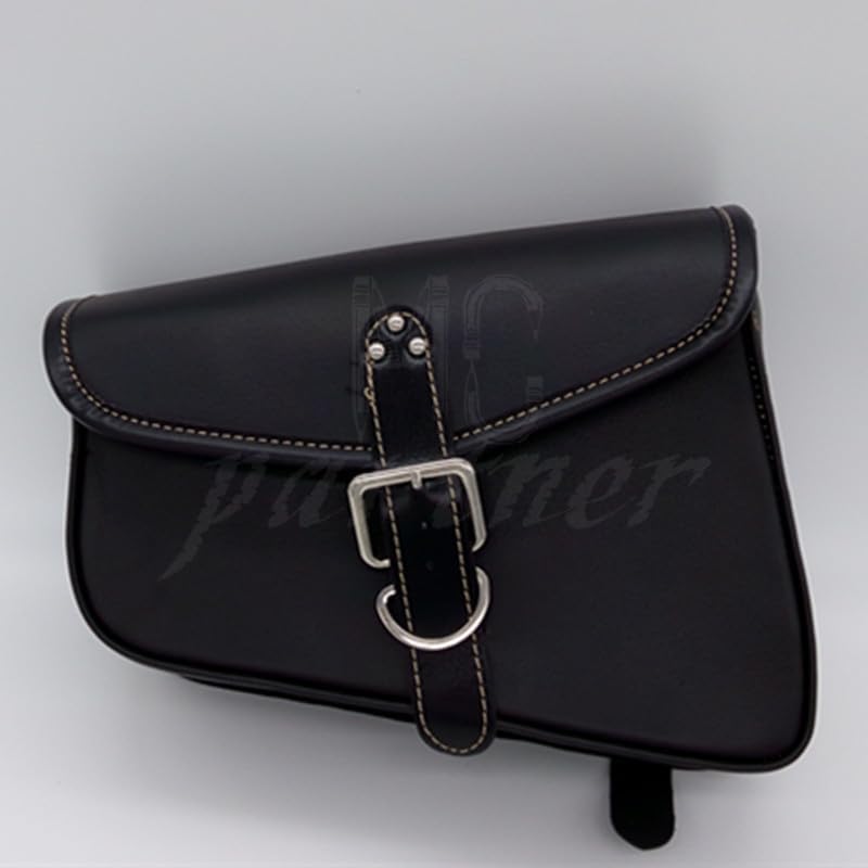ya 11 9.14 baidiBlack PU Leather Left side Saddlebag Saddle Bag for Harley Sportster XL 883 1200