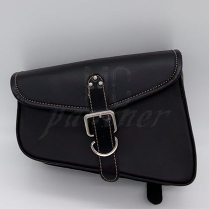 ya 11 9.14 baidiBlack PU Leather Left side Saddlebag Saddle Bag for Harley Sportster XL 883 1200